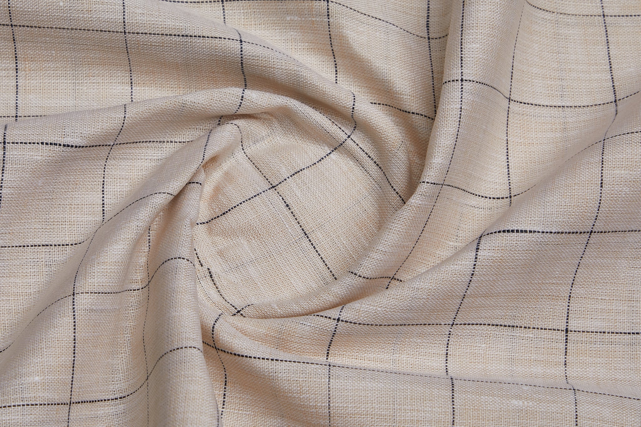 100% Linen, Yarn Dyed, Plain,Beige And Black Men And Women, Unstitched Shirting Or Top Fabric