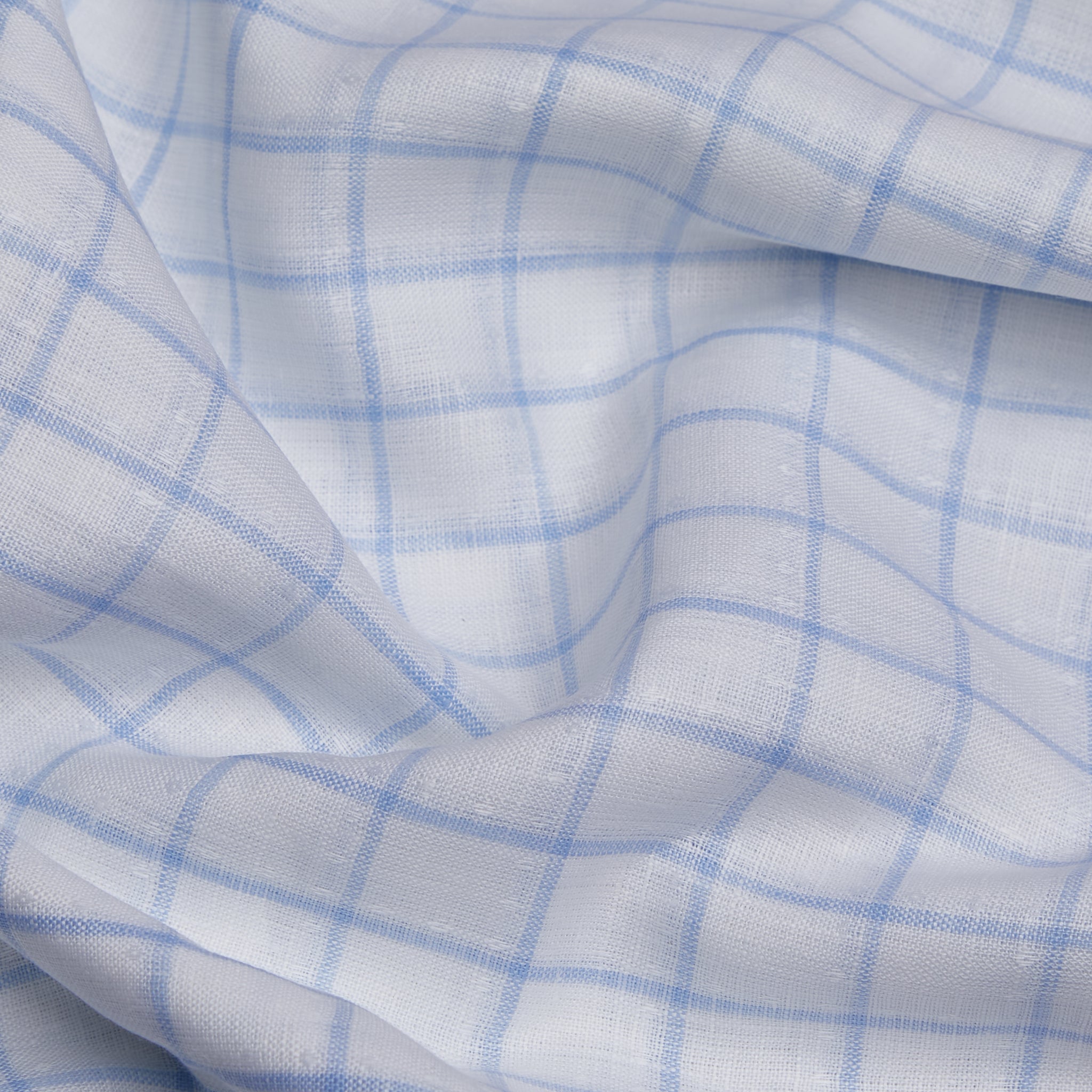 100% Linen,Piece Dyed,Plain,White And Sky Blue Men And Women, Unstitched Shirting Or Top Fabric