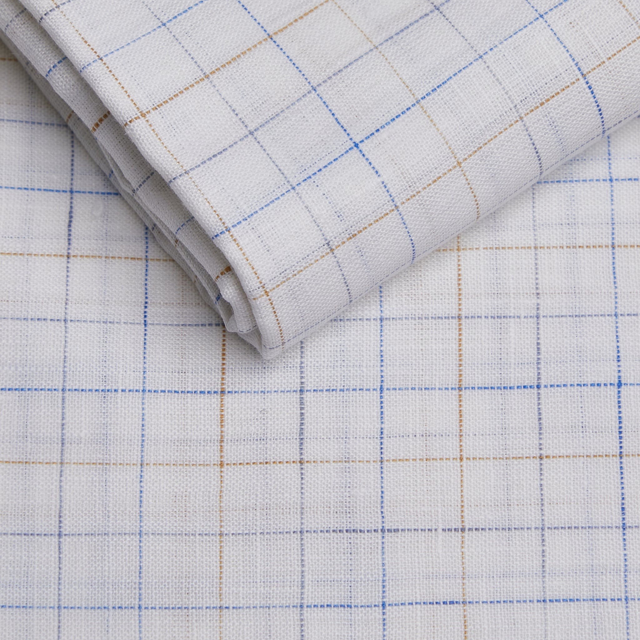 100% Linen,Bleach White,Plain,White And Blue and Brown Men And Women, Unstitched Shirting Or Top Fabric