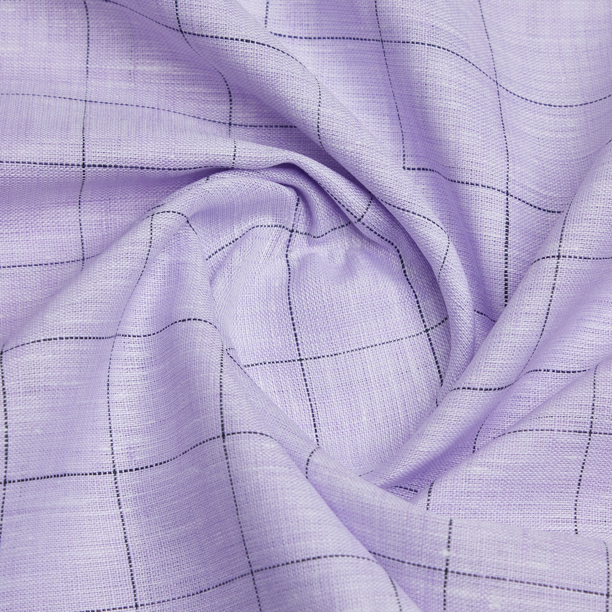 100% Linen, Yarn Dyed, Plain,Lavender And Black Men And Women, Unstitched Shirting Or Top Fabric