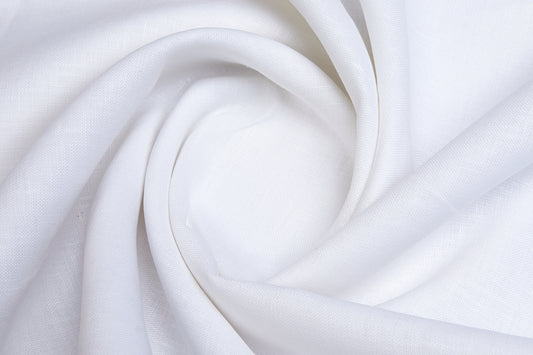 100% Linen, Bleach White, Plain, White,Solid, Men And Women, Unstitched Shirting Or Top Fabric