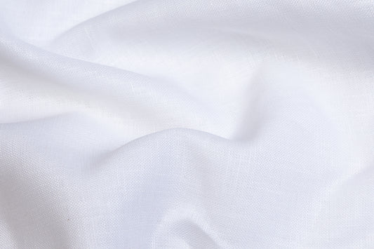 100% Linen, Bleach White, Plain, White,Solid, Men And Women, Unstitched Shirting Or Top Fabric