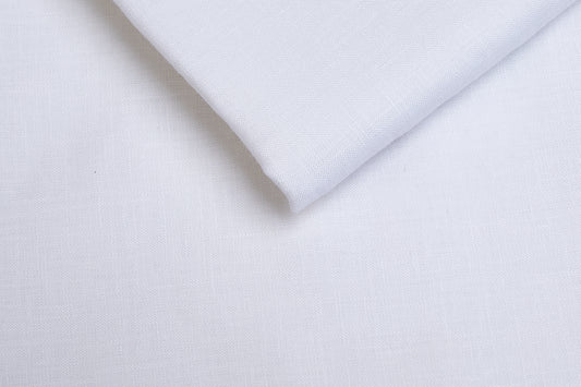 100% Linen 100 Lea ,Bleach White, Plain, White, Solid, Men And Women, Unstitched Shirting Or Top Fabric