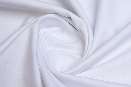 100% Linen 80 Lea ,Bleach White, Plain, White, Solid, Men And Women, Unstitched Shirting Or Top Fabric