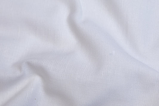 Linen Cotton Blend ,Bleach White, Plain, White, Solid, Men And Women, Unstitched Shirting Or Top Fabric