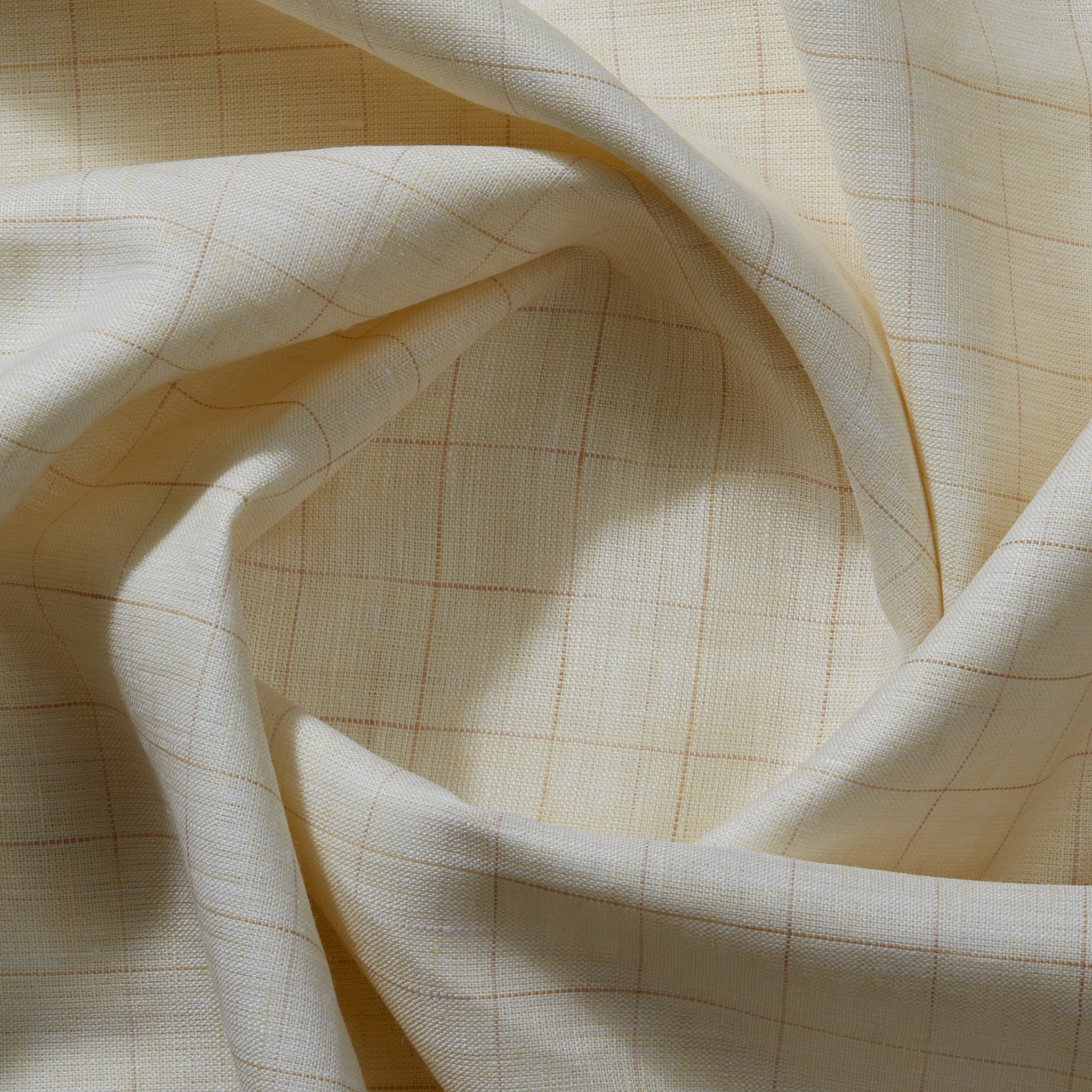 100% Linen, Yarn Dyed, Plain,Lemon And Brown Men And Women, Unstitched Shirting Or Top Fabric