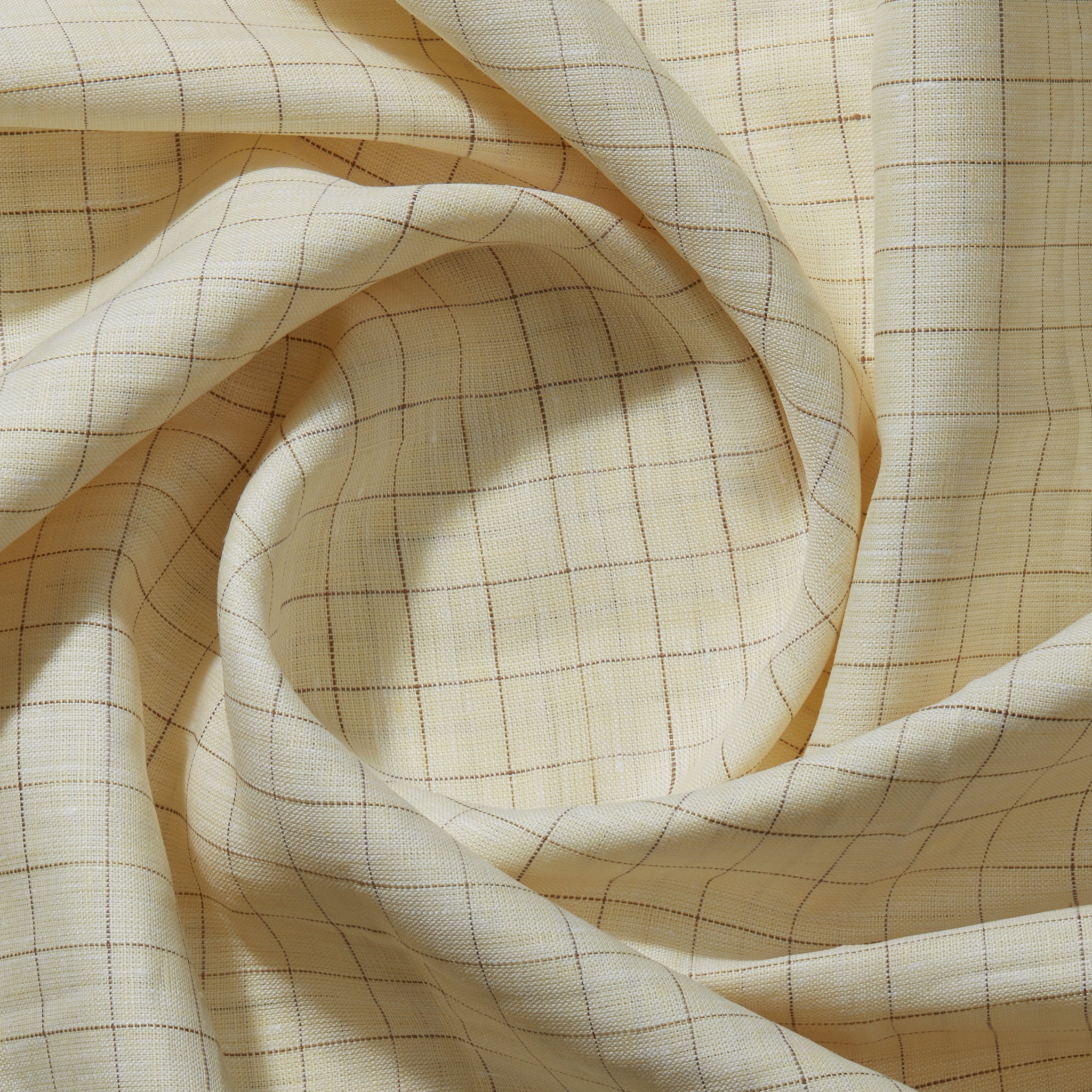 100% Linen, Yarn Dyed, Plain,Lemon And Brown Men And Women, Unstitched Shirting Or Top Fabric