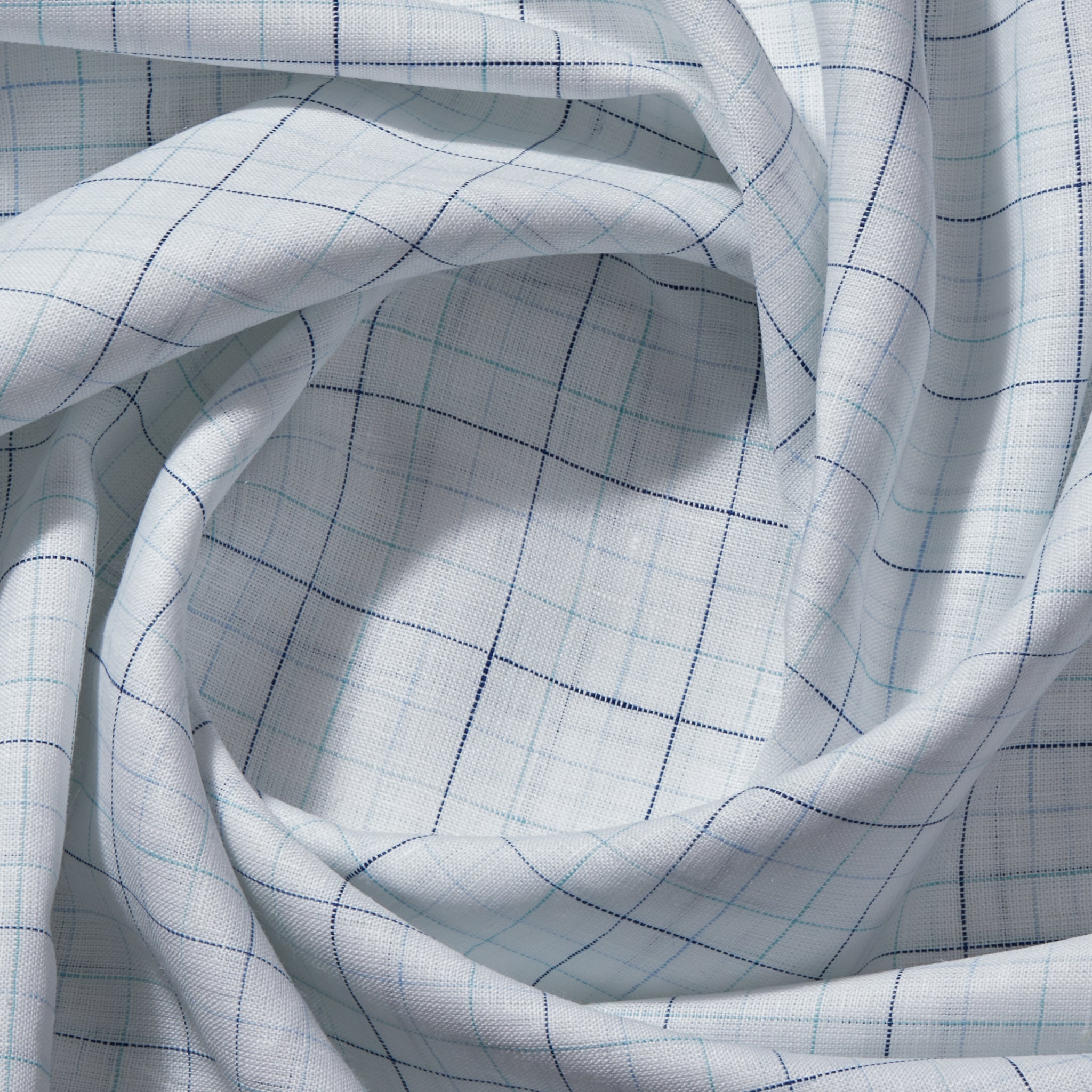 100% Linen, Yarn Dyed, Plain,White And Blue And Green Men And Women, Unstitched Shirting Or Top Fabric