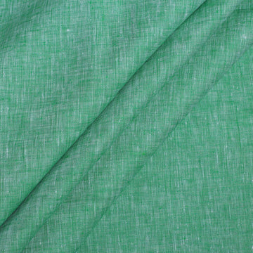 100% Linen, Yarn Dyed, Plain,Green, Men And Women, Unstitched Shirting Or Top Fabric