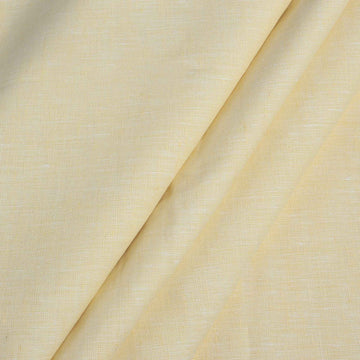 100% Linen, Yarn Dyed, Plain,Lightesh Yellow, Men And Women, Unstitched Shirting Or Top Fabric