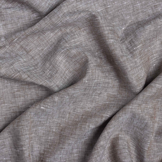 100% Linen, Yarn Dyed, Plain,Light Chocolate, Men And Women, Unstitched Shirting Or Top Fabric