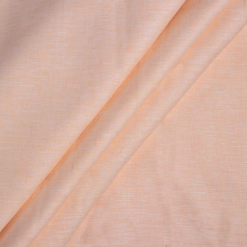 100% Linen, Yarn Dyed, Plain,Baby Orange, Men And Women, Unstitched Shirting Or Top Fabric