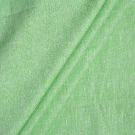 100% Linen, Yarn Dyed, Plain,Light P Green, Men And Women, Unstitched Shirting Or Top Fabric